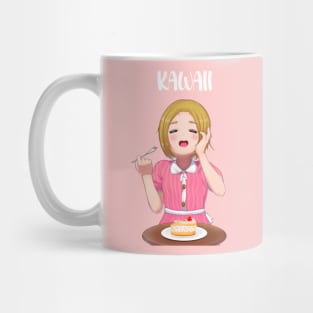 kawaii cake anime girl Mug